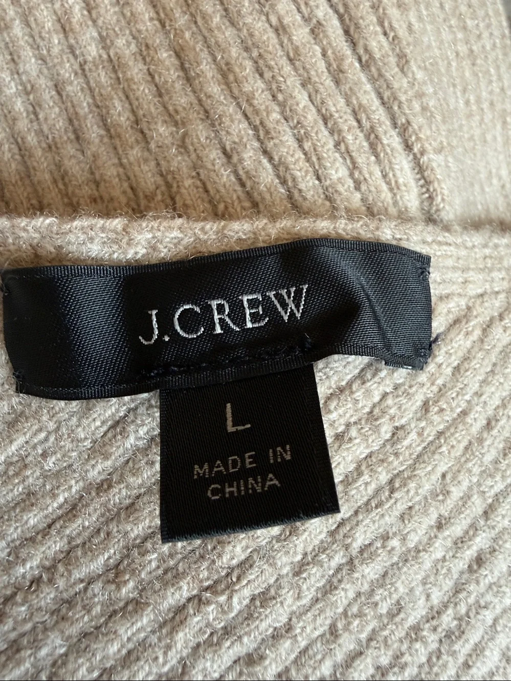 J Crew Cashmere Cropped Tank Sweater Large